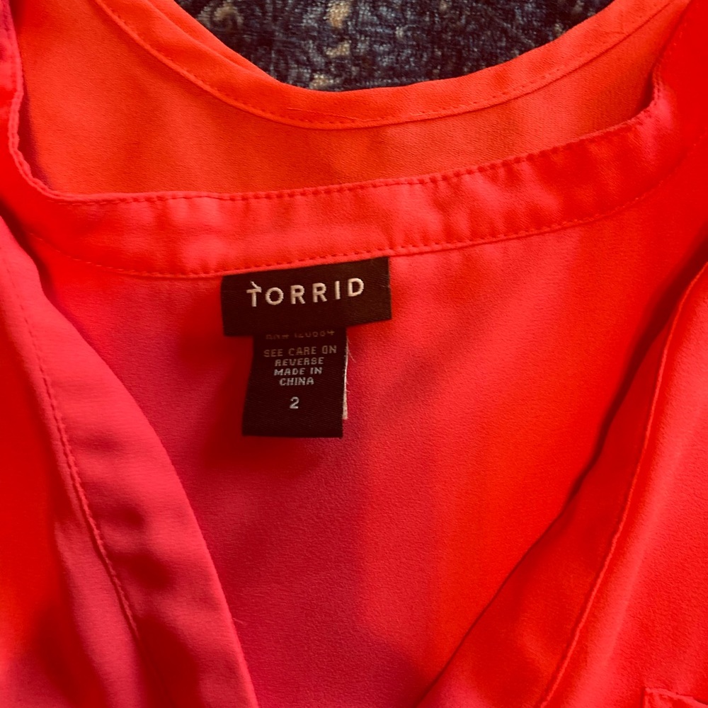 Two piece hot pink short sleeve women’s shirt